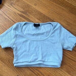 Baby blue crop top